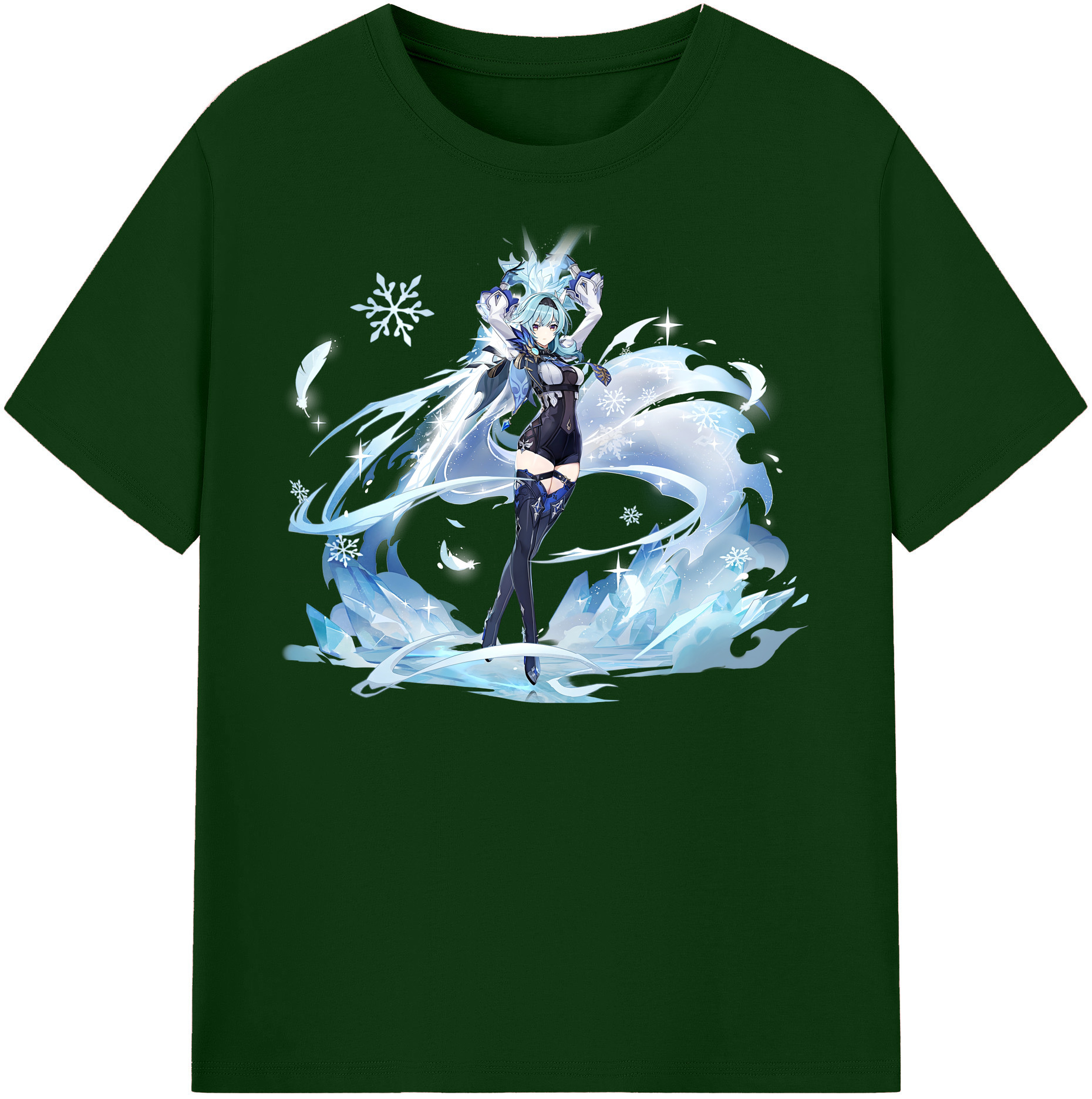 げんし神 优菈 ゆうら genshin Yūra 綿100％半袖Tシャツ（フロントプリント）